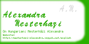 alexandra mesterhazi business card