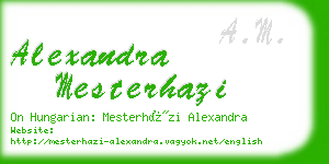 alexandra mesterhazi business card